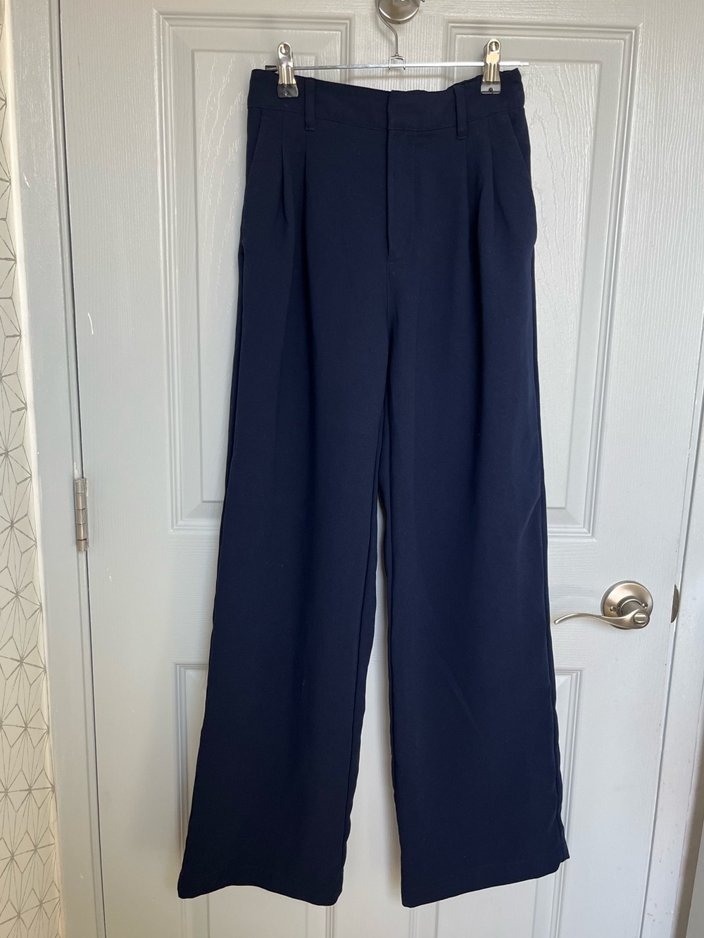 Classic Wide-Leg Women’s Pants in Navy
